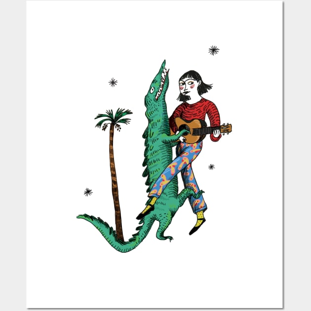 Crocodile dance Wall Art by lindsaygrime